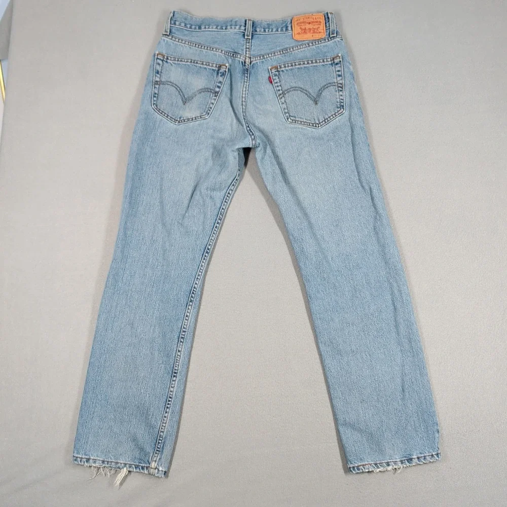 Levi's 505 Jeans Mens 33x32 Blue Regular Fit Straight‎ Leg Denim Cotton Casual